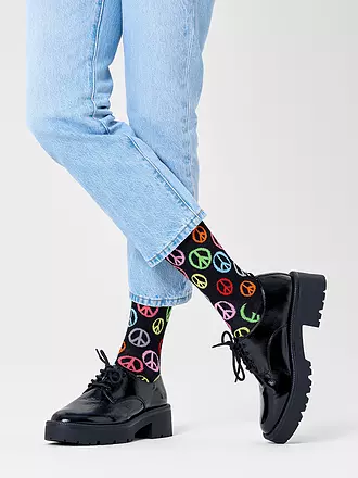 HAPPY SOCKS | Herren Socken PEACE 41-46 black | 